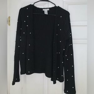 Pearl Black Cardigan